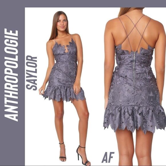 ANTHROPOLOGIE SAYLOR FLORAL LACE MINIDRESS - Picture 2 of 9